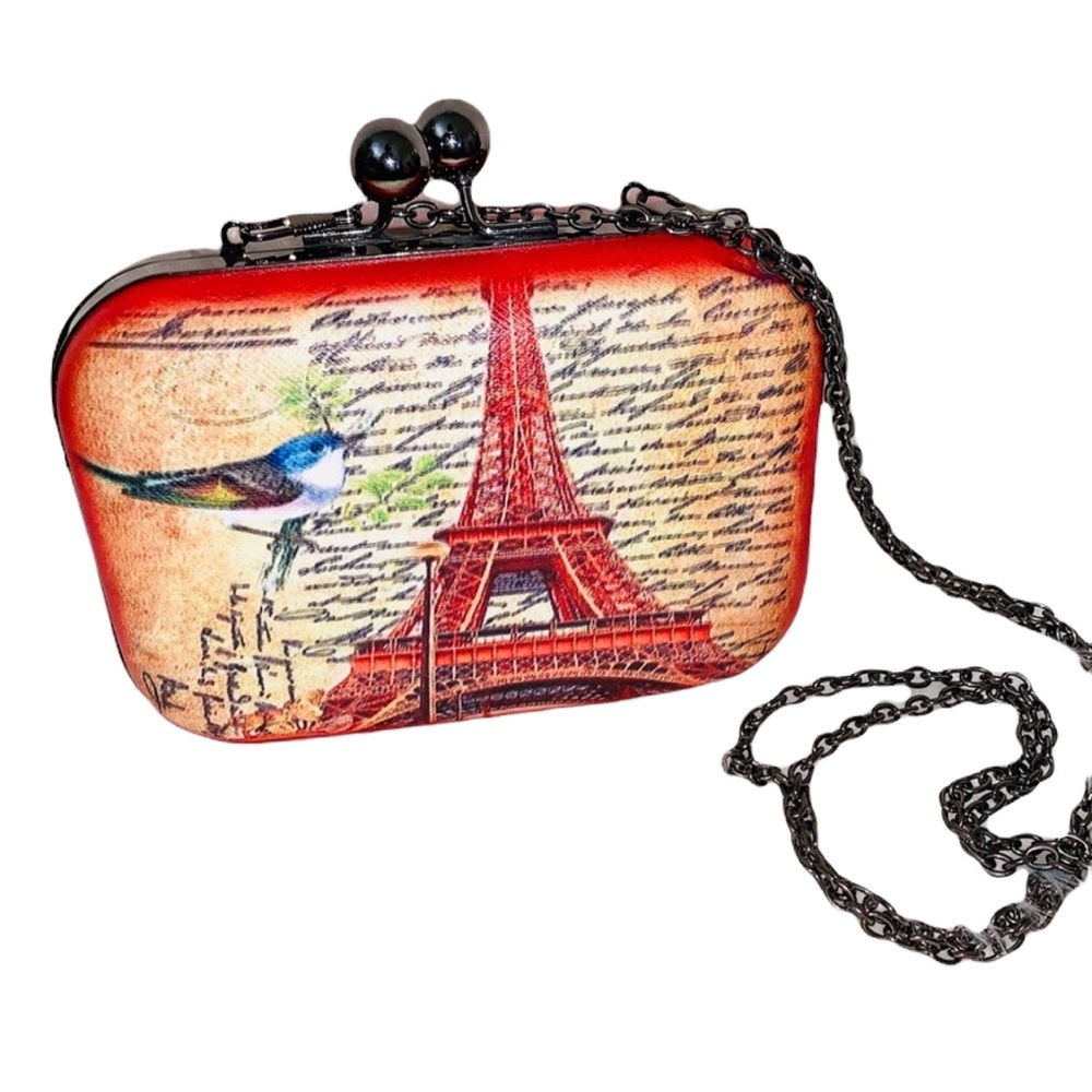 French Style Kiss Lock bird purse